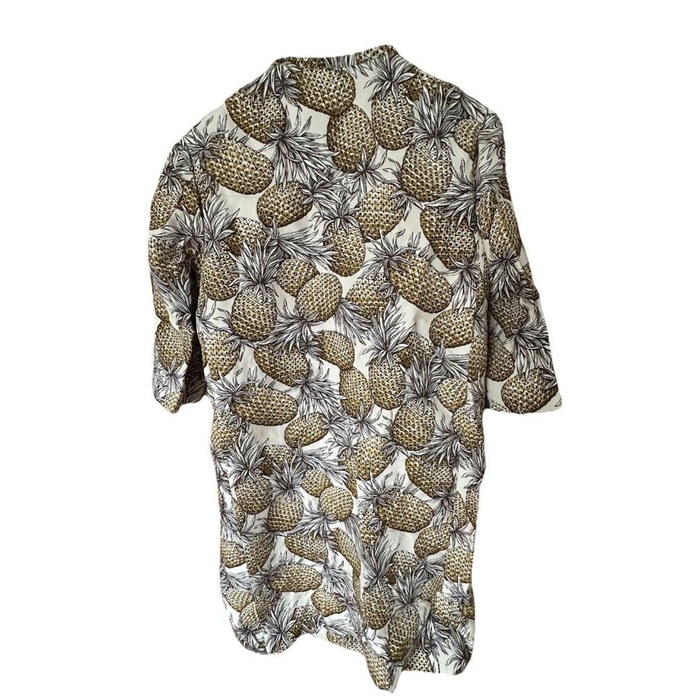 Lyn Devon Audrey Pineapple Button 3/4 Sleeve Ligh… - image 4